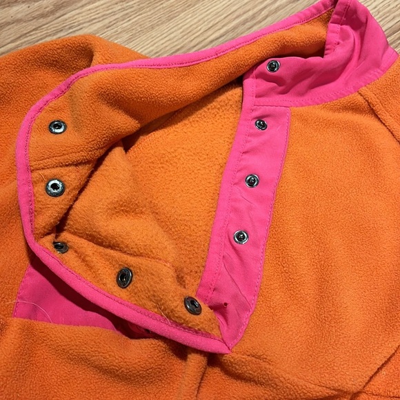 🔴 Hippie Rose Pullover- button down with small zipper- pink and orange- small - Picture 5 of 6